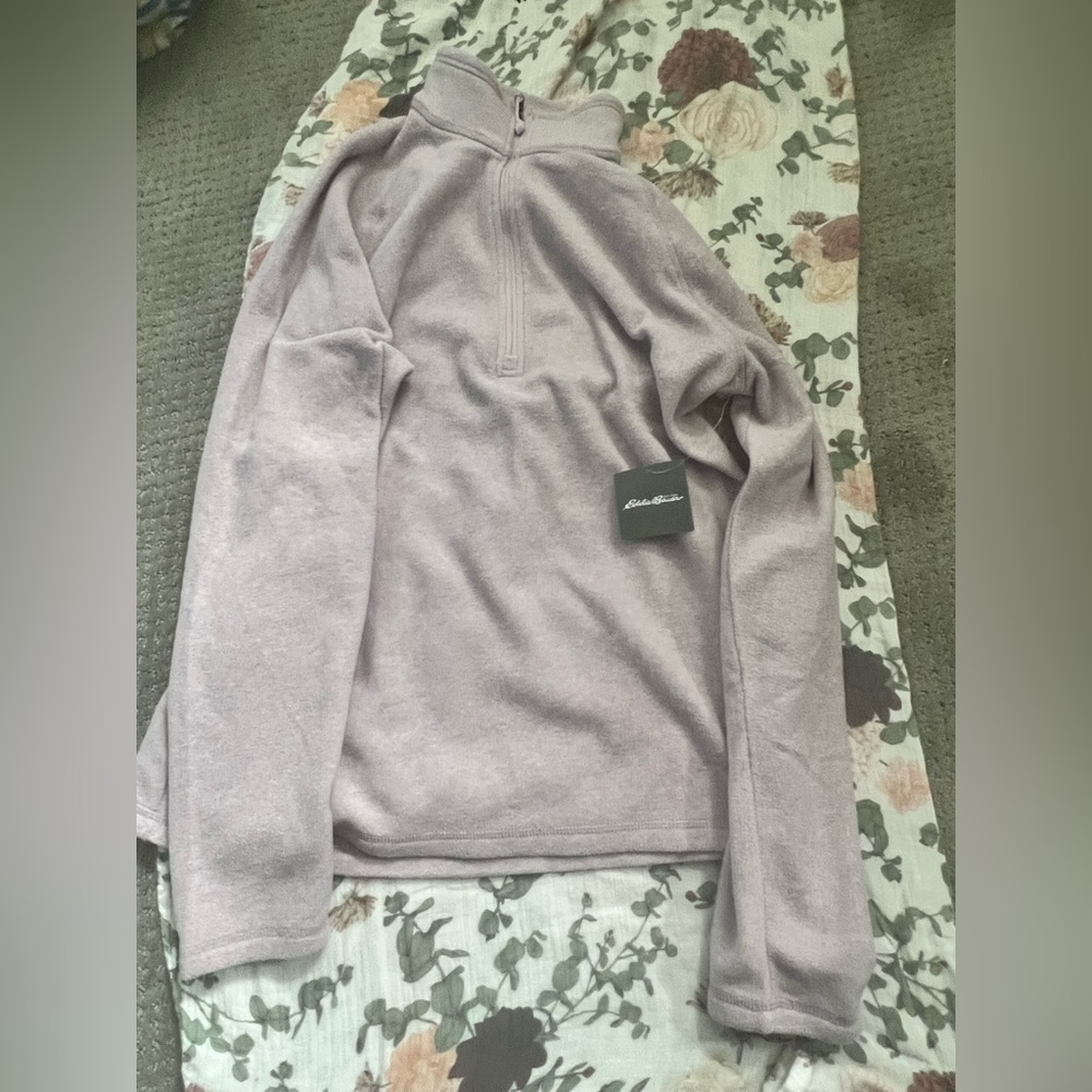 NWT Eddiebauer fleece sweater Size L